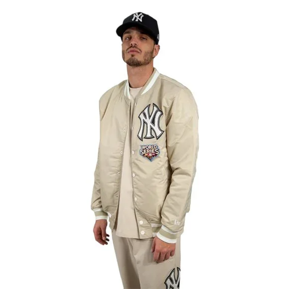 New Era New York Yankees Satin Varsity Jacket 2009 World Series Patch Men's - Picture 5 of 10